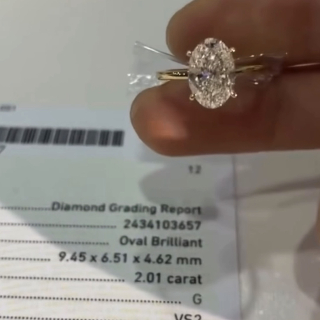 Pırlanta Oval Tektaş 2 Ct