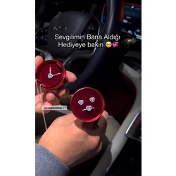 Özel Tasarım Işıltılı Kalp Set 