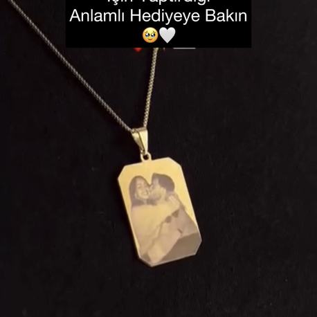 Kişiye özel resimli ve yazılı kolye