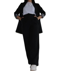 ŞAL YAKA BLAZER PALAZZO PANTOLON TAKIM 