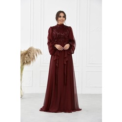 BEGONVİL ABİYE (Bordo)