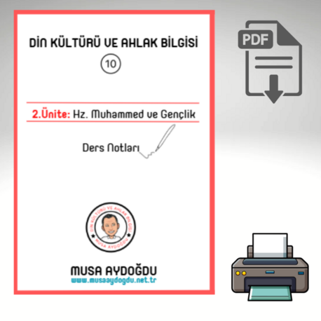 DKAB-10.sınıf 2.Ünite: Hz. Muhammed ve Gençlik-Ders Notları