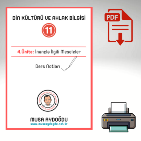 DKAB-11.Sınıf 4.Ünite: İnançla İlgili Meseleler-Ders Notları