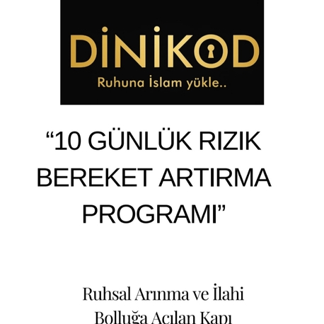 “10 GÜNLÜK RIZIKBEREKET ARTIRMAPROGRAMI”