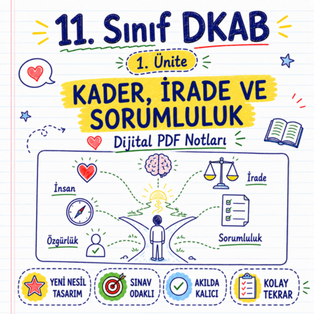 11. Sınıf DKAB 1. Ünite - Kader, İrade ve Sorumluluk