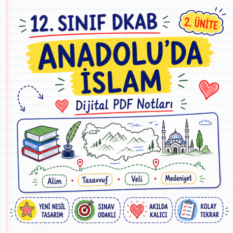 12. Sınıf DKAB 2. Ünite - Anadolu’da İslam