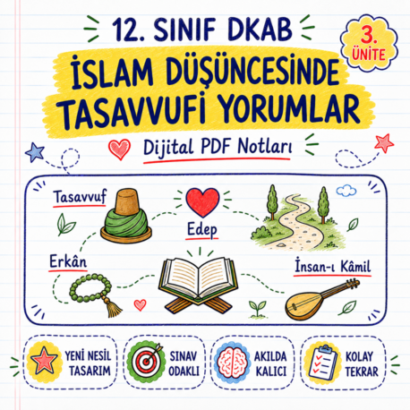 12. Sınıf DKAB 3. Ünite - İslam Düşüncesinde Tasavvufi Yorumlar