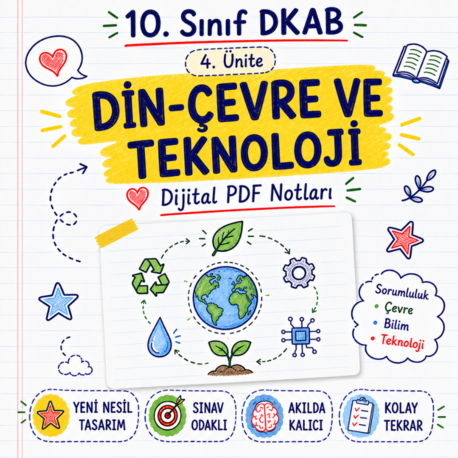 10. Sınıf DKAB 4. Ünite - Din, Çevre ve Teknoloji