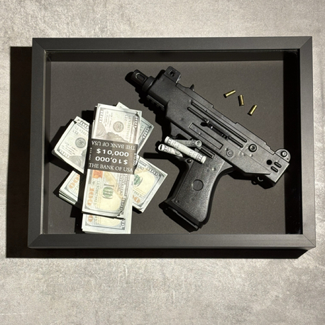 Money & Power 3D çerçeve - 30x40 cm