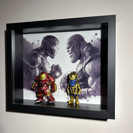 Iron Man - Thanos 3D Tasarım Çerçeve