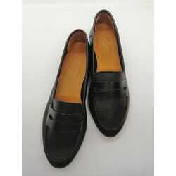 Loafer Siyah Deri Babet