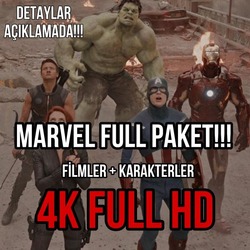 Marvel Karakterleri Full Paket - 4k Full HD Sahneleri!