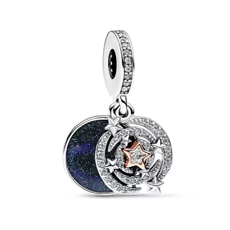 İKİ RENKLİ KAYAN YILDIZ ÇİFT SALLANTILI CHARM