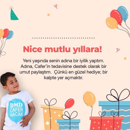Doğum Günün Kutlu Olsun Özel Bağış Kartı