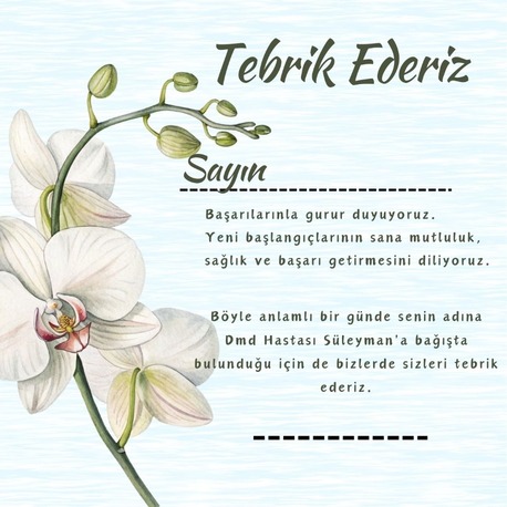Tebrik Kartı 1