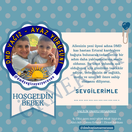 Hoşgeldin Bebek Bağış Kartı