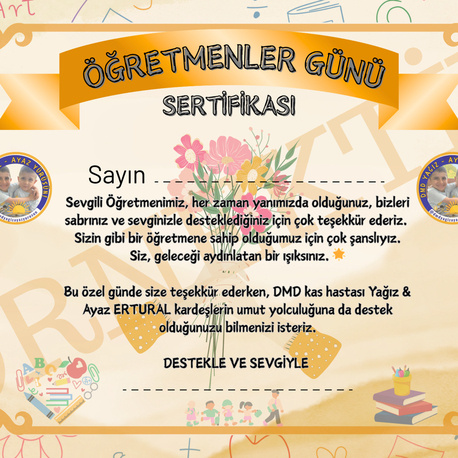 Öğretmenler Günü Sertifikası 
