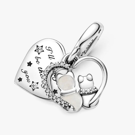 Kediler ve Kalpler Sallantılı Charm