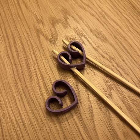 Kalp Chopstick Tutucu