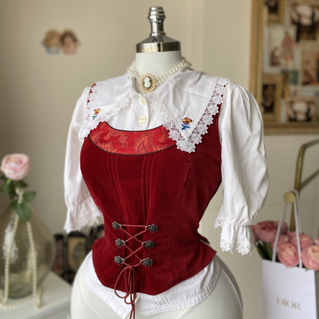 Vintage kadife premium korse