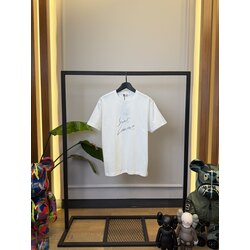 YSL - Tshirt - Silvery Writing - Beyaz Gümüş