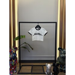 MIU - Kadın Tshirt - Script Print - Beyaz