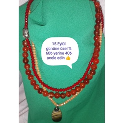 Kırmızı Akik Taşı Kolye