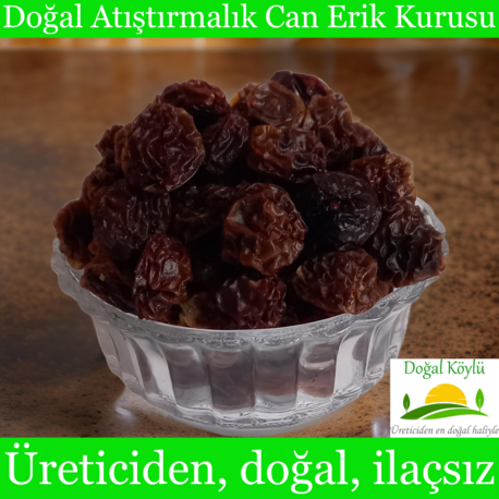 Doğal Atıştırmalık Can Erik Kurusu - Yumuşak - Üreticiden, Doğal, İlaçsız