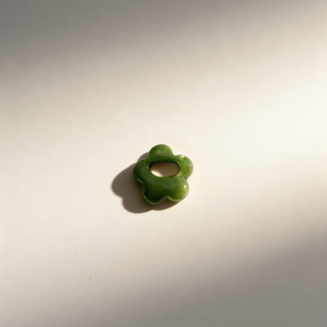 Mini Matcha Leaf Seramik Charm Kolye / Çanta & Pantolon Aksesuarı
