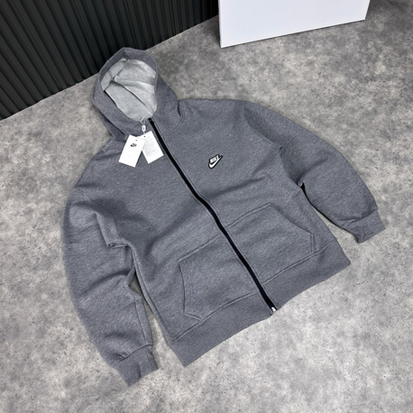 Nike Club Fleece Patch Logo Full Zip Hoodie