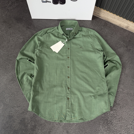 Lacoste Classic Keten Gömlek | Yeşil