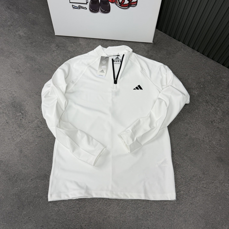 Adidas Dri-Fit Yarım Fermuar Performance Sweat | Beyaz