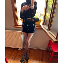 velvet Black Mini Dress
