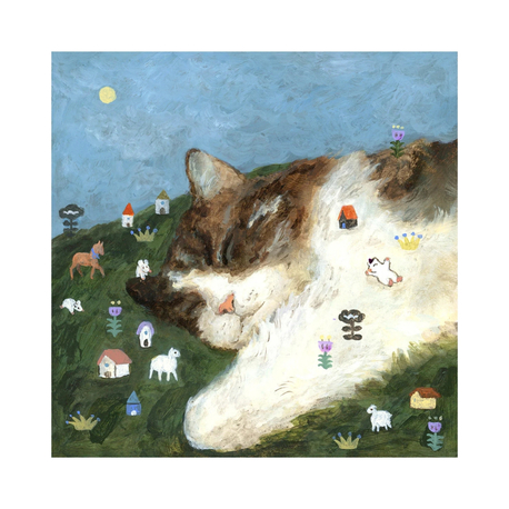 Özel Tasarım Kartpostal - Büyük bir kedi olma rüyası