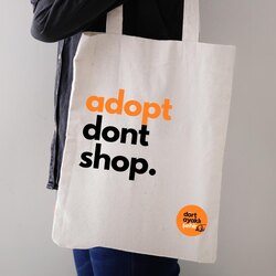 Adopt dont shop | Kanvas çanta