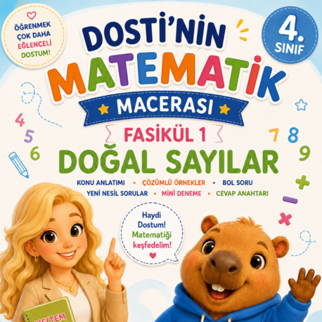 Dosti’nin Matematik Macerası | 4. Sınıf Matematik Fasikül 1 | Doğal Sayılar | Dijital PDF