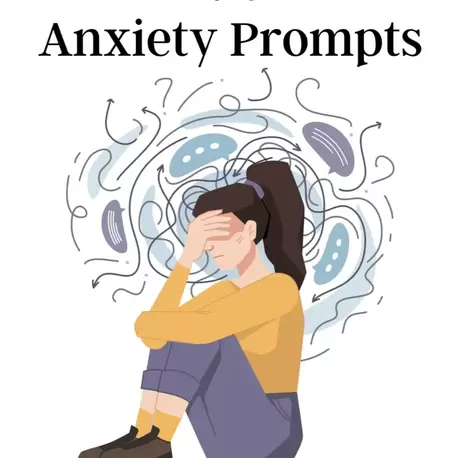 Anxiety Journal Prompts PDF – Mental Health Writing Guide, Self-Reflection for Anxiety Relief