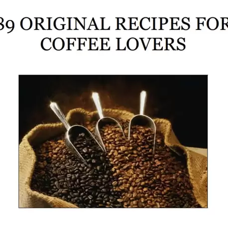 89 Coffee Recipes eBook – Digital Coffee Lover Cookbook PDF, Barista Drink Recipes
