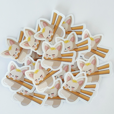 Mochi Foxiny Easy-Peel Sticker