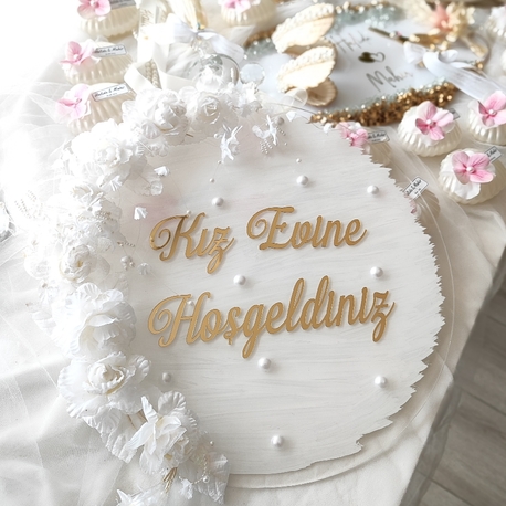 Kız Evine hoşgeldiniz kapı süsü 