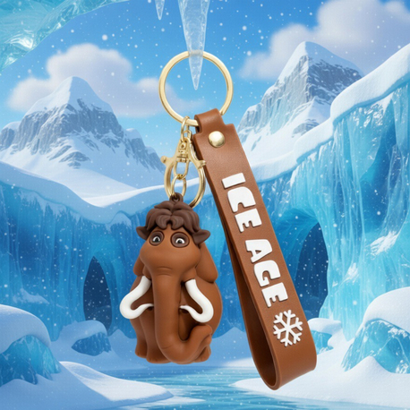 Buz Devri Ice Age Manny Mamut Anahtarlık 3D Silikon Figür Çanta Süsü