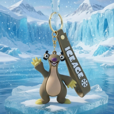 Buz Devri Ice Age Sid Anahtarlık 3D Silikon Figür Çanta Süsü