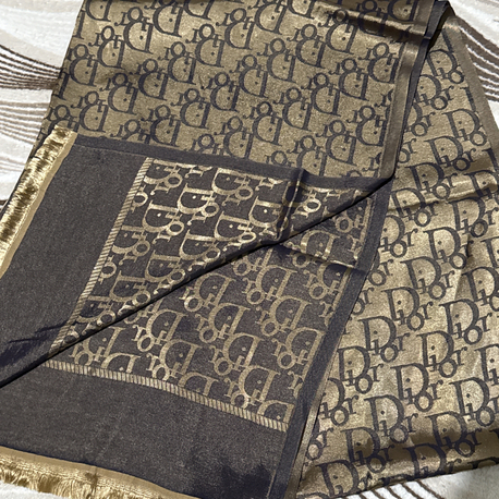 DIOR ŞAL (GOLD & MAVİ)