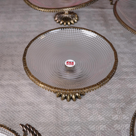 Ottoman 21,5X21,5 cm Lüx ayaklı eskitme telli sunumluk