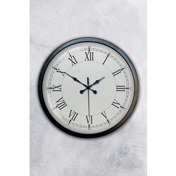40 cm Siyah Metal Retro Duvar Saati
