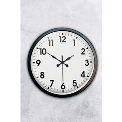 40 cm Siyah Metal Standart Duvar Saati 