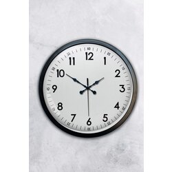 40 cm Siyah Metal Standart Duvar Saati