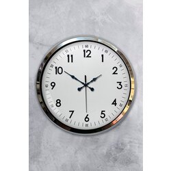 40 cm Metal Krom Klasik Duvar Saati
