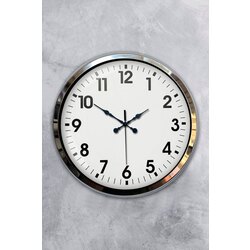40 cm Metal Krom Klasik Duvar Saati