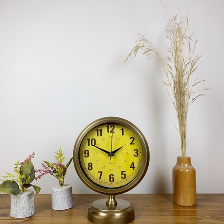 Eskitme Metal Vira Masa Saati 25×20 cm